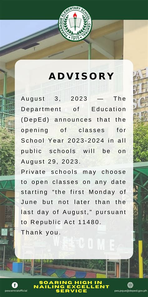 paranaque elementary school central|ADVISORY In order .